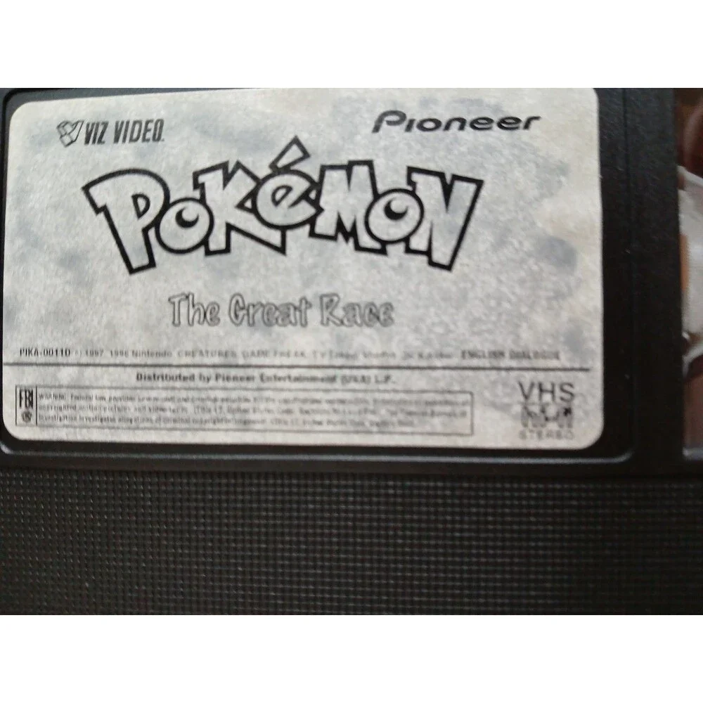 Pokemon Vol. 11: The Great Race (VHS, 1999) Works As It Should Opened Used